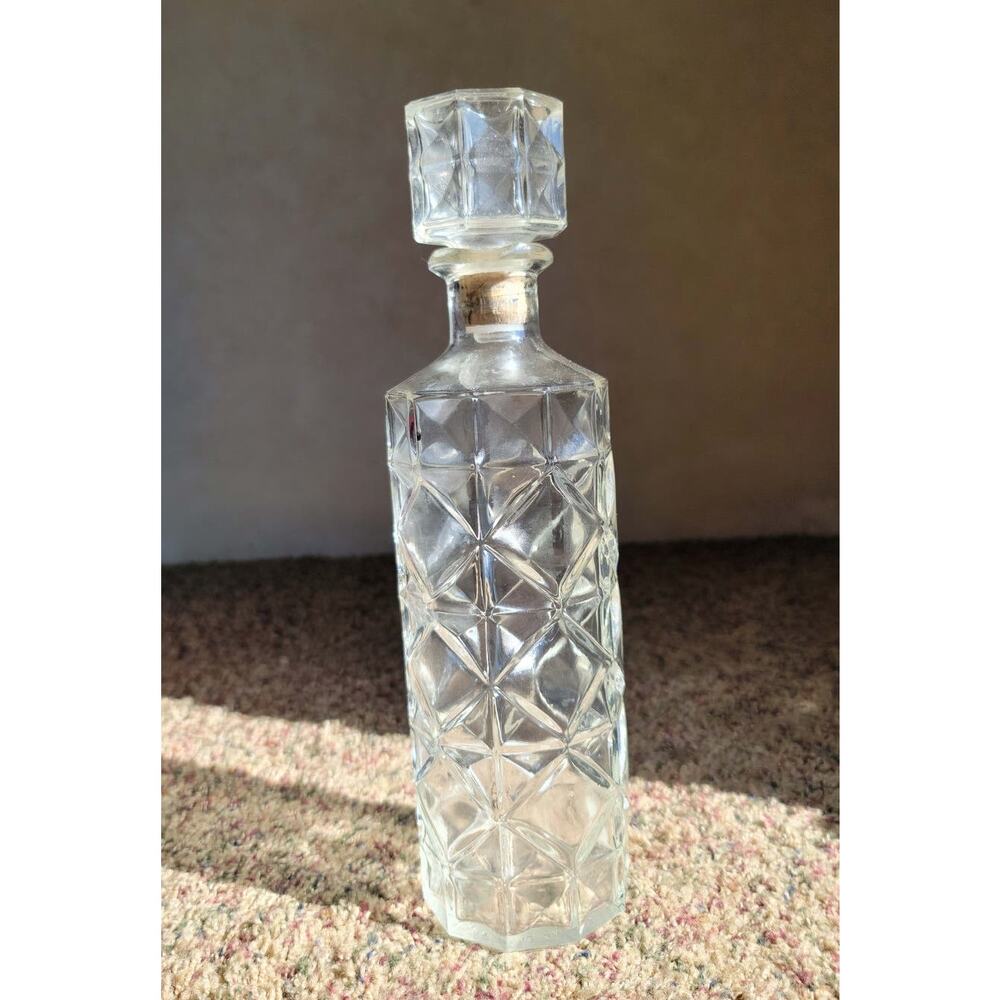 Vintage Thatcher Mfg Co Liquor Round Glass Decanter
